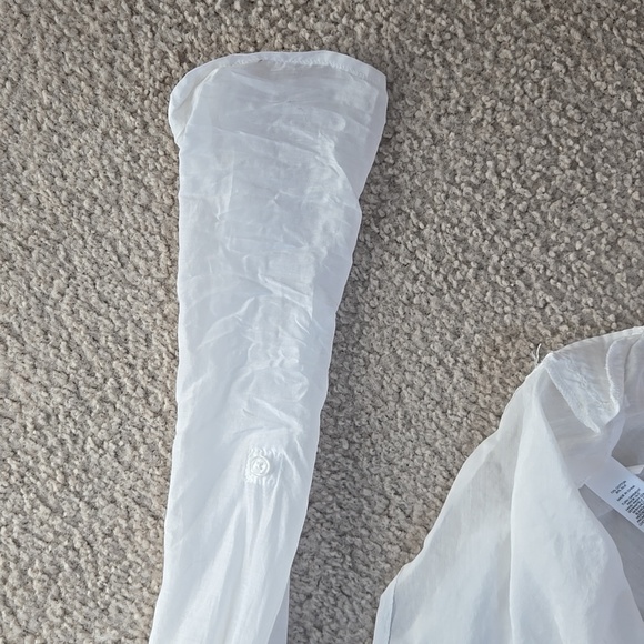 Express Sequin Rolled Sleeve Boho Peasant Shirt Size Small - Picture 5 of 11